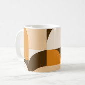Warm Orange Geometric Composition Kaffeetasse (Vorderseite Links)