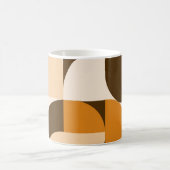 Warm Orange Geometric Composition Kaffeetasse (Mittel)
