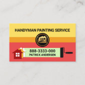 Warm Paint Layers Handyman Painter Visitenkarte (Vorderseite)