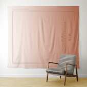 Warm Peach Minimalist Gradient Wandteppich (Beispiel (Horizontal))
