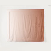 Warm Peach Minimalist Gradient Wandteppich (Vorderseite (Horizontal))