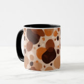 Warm Pebble Aesthetic Mug – Minimal Abstract Dots Tasse (Vorderseite Links)