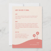 Warm Pink Bird Song Einladung (Rückseite)