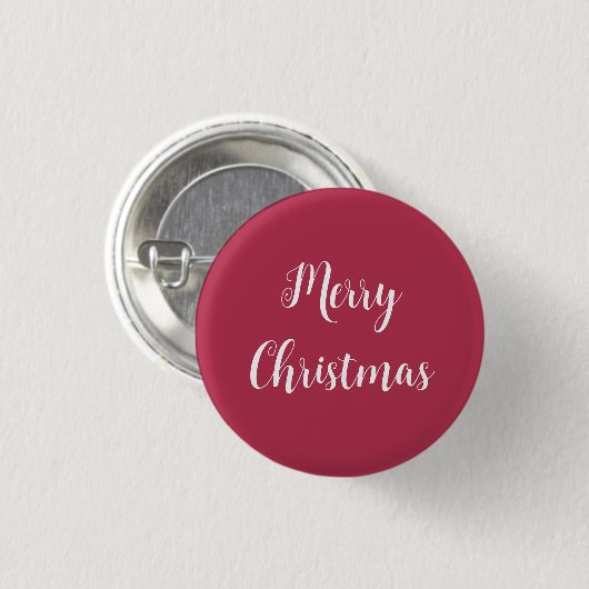 Warm Pink Frohe Weihnachtsschaltfläche Button (Vorne & Hinten)