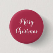 Warm Pink Frohe Weihnachtsschaltfläche Button (Vorderseite)