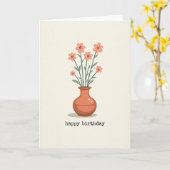 Warm-Pot-Geburtstagskarte Karte (Gelbe Blume)