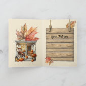 Warm Red and Orange Farmhouse Thanksgiving Karte (Innenseite)