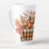 Warm Red and Orange Farmhouse Thanksgiving Milchtasse (Linke Ecke)