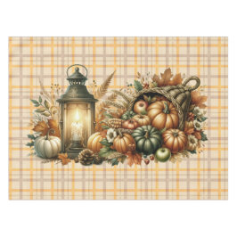 Warm Red and Orange Farmhouse Thanksgiving Tischdecke