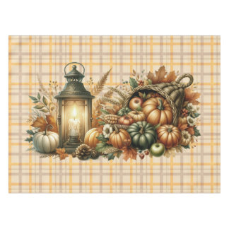 Warm Red and Orange Farmhouse Thanksgiving Tischdecke