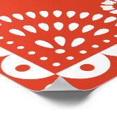 Warm Red Papel Picado Wedding Willkommenszeichen Poster (Ecke)