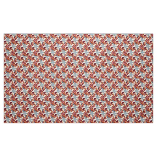 Warm Retro Petal Bloom Pattern Stoff (Fat Quarter (45,7 x 55,9 cm))