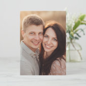 Warm Romantic Photo Einladung (Stehend Vorderseite)