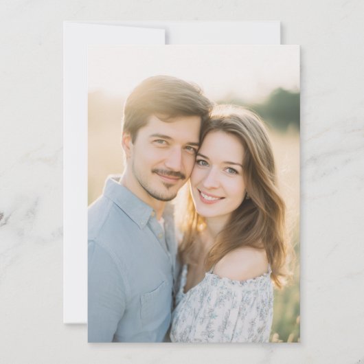 Warm Romantic Photo Einladung (Vorderseite)