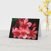 Warm-rosa-Blütenkarte Karte (Gelbe Blume)