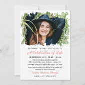 Warm rosa Foto Borders Life Celebration Einladung (Vorderseite)