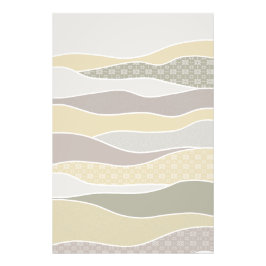 Warm rosa Gelbgrün abgerundeter Streifen Abstrakte Fotodruck