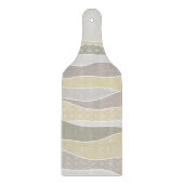 Warm rosa Gelbgrün abgerundeter Streifen Abstrakte Schneidebrett (Vorderseite)