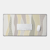 Warm rosa Gelbgrün abgerundeter Streifen Abstrakte Schreibtischunterlage (Tastatur & Maus)