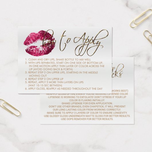 Warm-rosa Glitzer Lippen 2 - Anwenden - Satin (Büro)