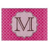 Warm-rosa Quarterfolie Latti Glasschneidplatte Schneidebrett (Vorderseite)