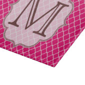 Warm-rosa Quarterfolie Latti Glasschneidplatte Schneidebrett (Ecke)