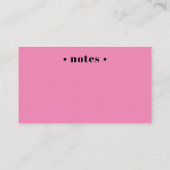 Warm-rosa Retro Sitzgelegenheit Terminkarte (Rückseite)