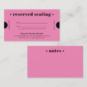 Warm-rosa Retro Sitzgelegenheit Terminkarte (Vorne/Hinten)