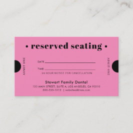 Warm-rosa Retro Sitzgelegenheit Terminkarte