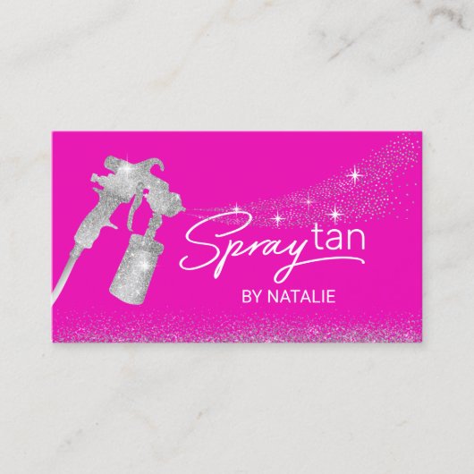 Warm-rosa-Sbis, bis das Bräunen von Spray-Tan Visitenkarte (Vorderseite)