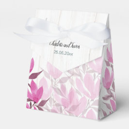 Warm rosa Wildblumen Wasserfarben Handlackiert Geschenkschachtel