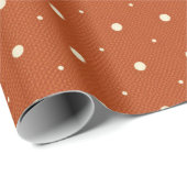 Warm Rust Orange & Cream Minimalist  Geschenkpapier (Rolleneckpunkt)
