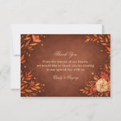 Warm Rustic Floral Appreciation Dankeskarte (Vorderseite)