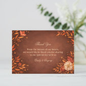 Warm Rustic Floral Appreciation Dankeskarte (Stehend Vorderseite)