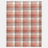 Warm Rustic Plaid Fabric Texture in Coral Fleecedecke (Vorderseite)