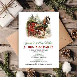 Warm rustic winter scene Christmas party invite Einladung