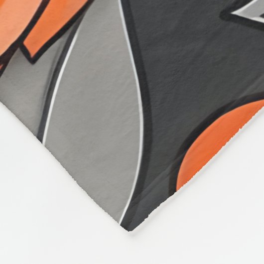 Warm Rusty Orange Roses Fleecedecke (Ecke)