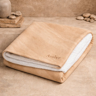 Warm Sandstone Flow Sherpa Blanket Sherpadecke