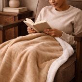 Warm Sandstone Flow Sherpa Blanket Sherpadecke