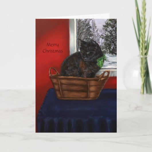 Warm Snowy Christmas Feiertagskarte (Vorderseite)