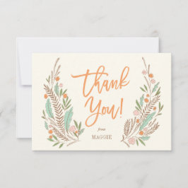 Warm Sprigs Flat Vielen Dank Hinweis Einladung