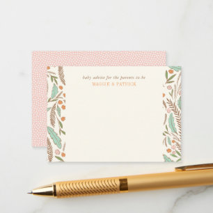 Warm Sprigs Gender Hübsche Kinderberatungskarte Hinweiskarte