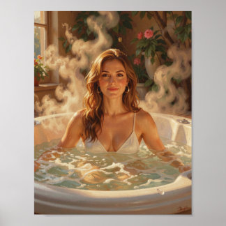 Warm Steam und Garden Glow Retreat Poster