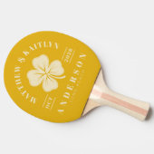Warm Sunflower Irish Lucky Clover Wedding Crest Tischtennis Schläger (Seitenansicht)