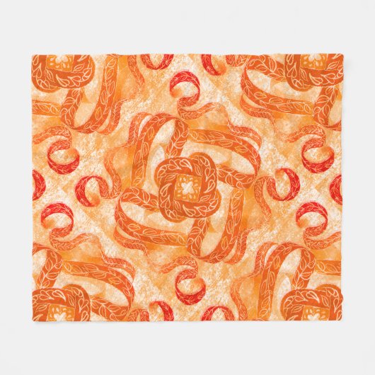Warm Sunset Swirl  Fleecedecke (Vorderseite (Horizontal))