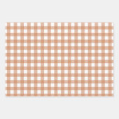 Warm Terracotta and White Checkered Gingham Geschenkpapier Set (Vorderseite 3)