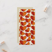 Warm Terracotta Hearts Pattern Happy Valentine’s D Karte (Vorderseite/Rückseite Beispiel)