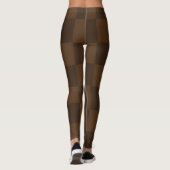 Warm Timeless Rich Brown and Dark Brown Earthy  Leggings (Rückseite)