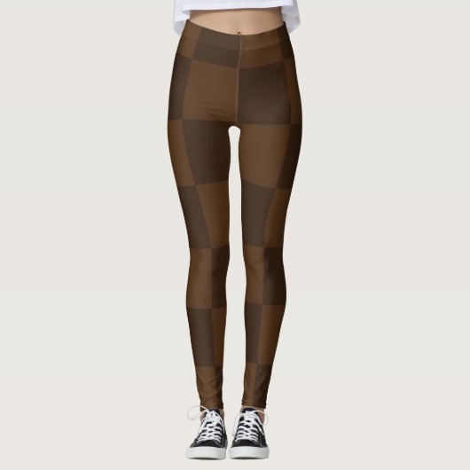Warm Timeless Rich Brown and Dark Brown Earthy  Leggings (Vorderseite)