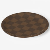 Warm Timeless Rich Brown and Dark Brown Earthy  Pappteller (Schrägansicht)